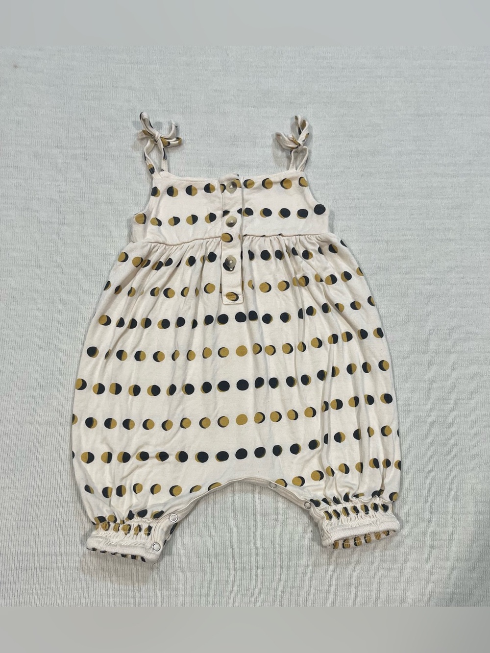 Kate Quinn Bamboo Moon Phase Tie Strap Bubble Jumpsuit Size 3-6M